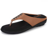 Ortho Joy Fancy Doctor Slippers | Stylish Chappal For Women | Comfortable Sandals For Women Stylish,Tan,5,B0CJKSTVHV