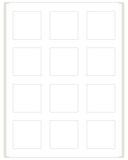 PACKZON 2 x 2 Square Labels for Laser/Inkjet, Permanent Adhesive, White Matte (1200 Labels)