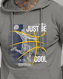 ADRO Basketball Design Hoodie for Men 320 GSM Soft Cotton Hoodies Long Lasting Printed Hoodie | Mens Hoodies | Sweatshirt for Men|H24-BCL-SG-L Steel Grey,Steel Grey