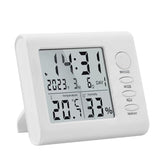 Themisto Th-Htc6 Digital Hygrometer Thermometer Humidity Meter With Clock Lcd Display