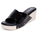 Ortho Joy Fancy Doctor Slippers | Soft Chappal For Women | Comfortable Wedges Sandals For Women Stylish,Black,3,B09XR91SJ4