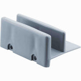 PrimeLine M 6192 Sliding Shower Door Bottom Guide, 1/2 In. Channel, Plastic Construction, Gray, 2 Fastener Installation (2 Pack