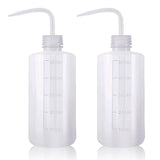 YONGDA Squeeze Bottles 2-Pack (500ml/16.9oz) Heavy-Duty Squirt Bottle for Cleaning, Plant Watering & Lab Use, Leak-Proof LDPE Wa