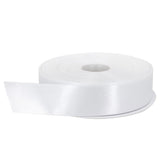 Stuffvisor White Satin Ribbon, 1 inch x 50 Yards, Double Face Solid Color, Thick and Durable Ribbon Roll, 100% Polyester for Gif