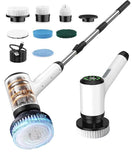 Lxlu Electric Spin Scrubber, Cordless Cleaning Brush, Bathroom Shower Scrubber with 7 Replaceable Brush Heads, 2 Adjustable Spee