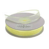 Homeford Satin-Edge Sheer Organza Ribbon, 5/8-inch, 25-Yard, Baby Maize Yellow
