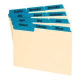 Oxford 04613 Laminated Tab Index Card Guides, Monthly, 1/3 Tab, Manila, 4 x 6, 12/Set (OXF04613)