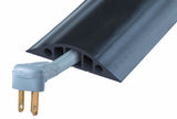Checkers Industrial Safety Products Powerback RFD55 Durable Rubber Three Channel Duct Protector, Black, 5 Length