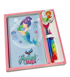 Le Delite Mermaid Diary/Cartoon Dino Jungle Theme Wildlife Printed Diary Combo Gift Set For Kids/Cute Stylish School Stationary