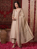 Anni Designer Women'S Rayon Viscose Solid Straight Kurta With Pant & Dupatta (Raja Saab Beige-Vks14_3Xl_Beige_Xxx-Large),Beige,3XL,Rayon,Casual,