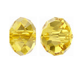 24pcs Adabele Austrian 10mm Faceted Loose Rondelle Crystal Beads Light Topaz Yellow Spacer Compatible with 5040 Swarovski Crysta