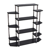 Convenience Concepts Designs2Go No Tools Wall Unit Bookshelf 47.25 - Contemporary Storage Shelves for Display, 10 Spacious Shelv
