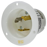 HUBBELL HBL2615 AC Flanged Inlet NEMA L530 Male White