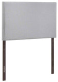 CasaFoyer Region Linen Fabric Upholstered Twin Headboard | Spacious & Elegant Design | Modern Decor | Includes One Headboard | Sky Gray