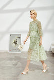 Toplot Dress For Women With Floral Print (Dress-5133-Pista-M) Green,Green,,B0CPPLQT19