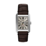 Fossil Carraway Brown Automatic Leather Watch Me3272