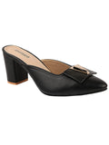Shoetopia Women Solid Block Mules Black-Eu41,Black,8,B09G97JH6G