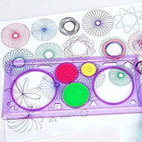 JOEJOE Spirograph Geometric Ruler Drafting Tool Set for Students Drawing Geometry Learning Art Creative Pattern Maker Stationery