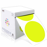 PARLAIM 3 Inch Round Permanent Adhesive ColorCode Dot Stickers,500 per Roll dots Label Dispenser Box,Inventory Circle Stickers