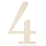 Large Wooden Numbers 12 Inch Paintable Wood Number 4 for Wall Decor, 1/5 Inch Thick Wooden Number Shape Cutouts for DIY Crafts P