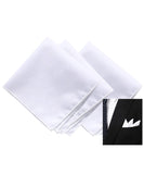 Men White Cotton Handkerchief Pocket Square For Suits