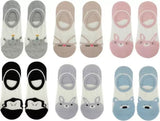 Vdangi Women & Girls NoShow Low Cut Socks Multicolor Cat Print Woolen Warm Socks (Pack Of 6 Pairs) Free Size