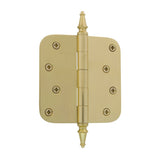 Grandeur Hardware 813027 4 Steeple Tip Residential Hinge with 5/8 Radius Corners in Polished Brass, 4 x 4