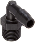 Valterra RF835 3/8 Male Pipe Thread x 3/8 Barb Elbow Fitting , Black