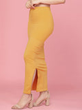 Clovia Womens Petticoat Style Saree Shapewear With Side Slit (Sw0023P07_Yellow_L)