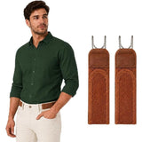 Kestilla 2 Pcs Buckleless Belt Hook Tactical Metal Hook Elastic Belt Unisex BuckleLess Invisible Waist Belts For Work And Edc,