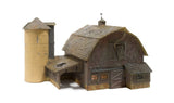 Woodland Scenics BR4932 Old Weathered Barn Built & Ready Kit, N Scale