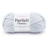 Premier Parfait Chunky Yarn - Super Bulky, Ideal for Knitting & Crocheting, Chenille, Pale Gray, 3.5 oz, 131 Yards