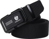 Tpm Tactical Belt, Black Nylon Web Belt With Quick Release Buckle, Military Style Canvas Belt