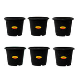 Synergy Plast Plastic Round Shape Flower Pots 6 Pcs, 20 Inch Heavy Duty Plant Containers/Planter/Gamla/Plant Pot For Gardening,