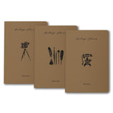 Paperkraft Vintage Series - Brown Kraft With Vintage Items Theme : 210 Mm X 148 Mm,176 Pages, Unruled, Sewn & Perfect Bound, Pac