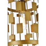 Living District Levante 1-Light Mid-Century Metal Pendant In Brass Finish
