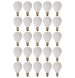Satco S3830-25PK G12 1/2 Pear Incandescent Globe Light Bulb, 2700K, Satin White, 25-Pack