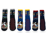Mikoniko Boys Winter Woolen Socks 3 Pack Warm Crew Socks With AntiSkid Grips, NonSlip Soft Comfortable Socks_(Multi2,1014 Y