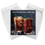 2 Pack Cold Brew Coffee Bag,120 Micro Food Grade Nylon Ultra Fine Mesh, 8.6x5 inch Reusable Cold Brew Coffee Filter with Seamles