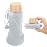 NAVTUE Collapsible Water Bottles,650ml,Leak Proof,Reuseable BPA Free Silicone Foldable Water Bottles,Durable Lightweight for Tra