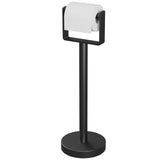 YUMORE Toilet Paper Holder Free Standing, Stainless Steel Toilet Paper Stand, Weighted Base Floor Tissue Roll Holder for Bathroo