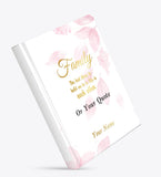 Brown Cloud Personalized Gold Foil Printed Cover (Family The Best Thing) Notebook/Diary/Journal Customized Message/Quote/Name/Ph