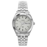 Timex Womens Waterbury Legacy Boyfriend 36mm Watch - Silver-Tone Case & Dial with Stainless Steel Bracelet