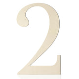 Large Wooden Numbers 12 Inch Paintable Wood Number 2 for Wall Decor, 1/5 Inch Thick Wooden Number Shape Cutouts for DIY Crafts P