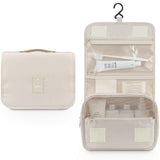 Travel Toiletry Bag, Large Capacity Waterproof Cosmetic Organizer, Nylon Polyester Makeup Pouch With Hanging Hook & Carry Handle