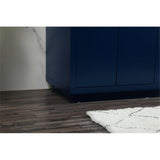 Elegant Decor Blake 60 Aluminum Alloy Mdf Double Bathroom Vanity In Blue