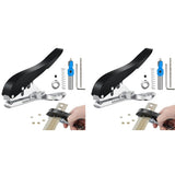 Serplex Manual Hole Punch Kit, Portable 10Mm Spring Loaded Tool, 1.2Mm, 2 P