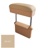 AOWIS Car Console Armrest Box Arm Rest Height Adjustable Comfort Elbow Pad Universal (Beige)