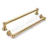 khtumeware 2 Pack 8 inch(203mm) Hole Center Brushed Brass Cabinet Pulls Solid Heavy-Duty Warm Brass Kitchen Cabinet Hardware for