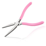 LEONTOOL 7.5 Long Flat Nose Pliers Serrated Jaw Extra Long Nose Plier Duckbill Pliers Jewelry Making Supplies for Jewelry Making
